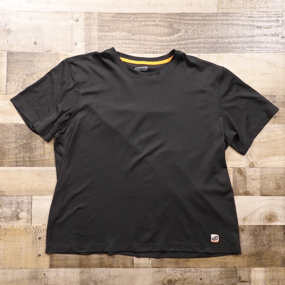 Duluth Trading 40 Grit Performance T-Shirt Men’s XL Black‎ Polyester Work Tee